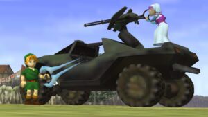 《薩爾達xHALO》瘋狂MOD：時之笛林克變身士官長，全副武裝狂虐海拉魯